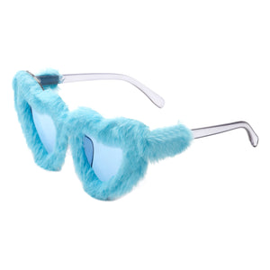 PASTL Fuzzy Heart Sunglasses