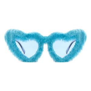 PASTL Fuzzy Heart Sunglasses