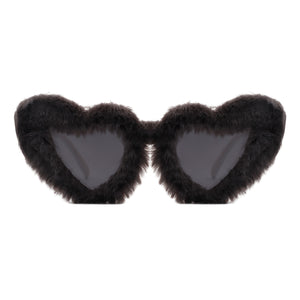 PASTL Fuzzy Heart Sunglasses