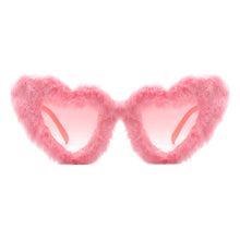 PASTL Fuzzy Heart Sunglasses