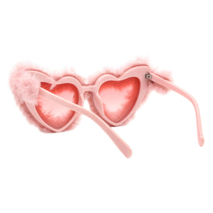 PASTL Fuzzy Heart Sunglasses