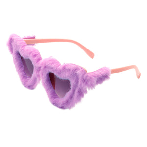 PASTL Fuzzy Heart Sunglasses