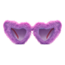 PASTL Fuzzy Heart Sunglasses