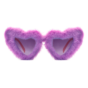 PASTL Fuzzy Heart Sunglasses