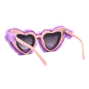 PASTL Fuzzy Heart Sunglasses