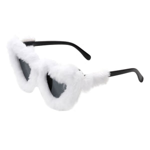 PASTL Fuzzy Heart Sunglasses