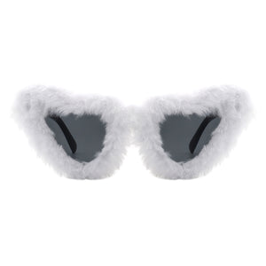 PASTL Fuzzy Heart Sunglasses