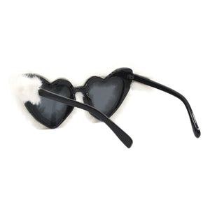 PASTL Fuzzy Heart Sunglasses